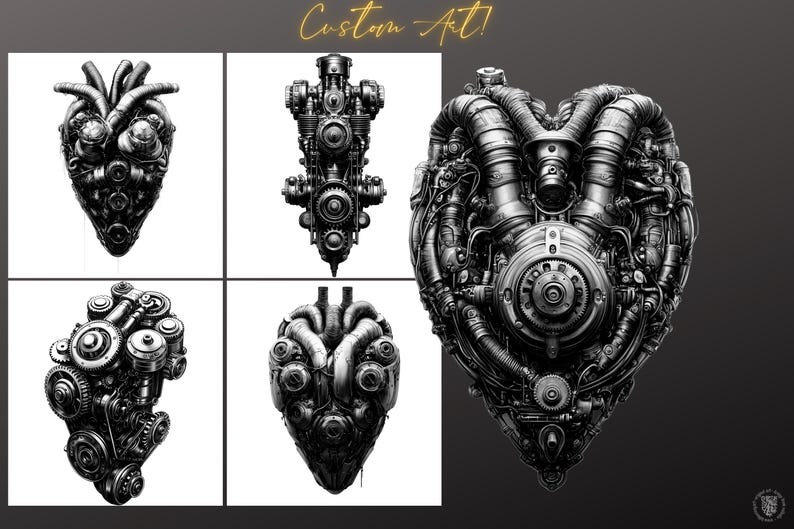 Biomech Design Kit: Procreate Brushes, SVG & PNG Files + Stencils - Etsy