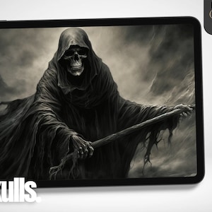 Dantes Inferno & Skull templates - references and custom textures bundle for procreate
