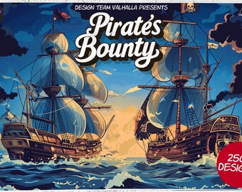Pirates Bounty (+Pirates Booty) - 282 custom made designs for Procreate, XL creative design kit