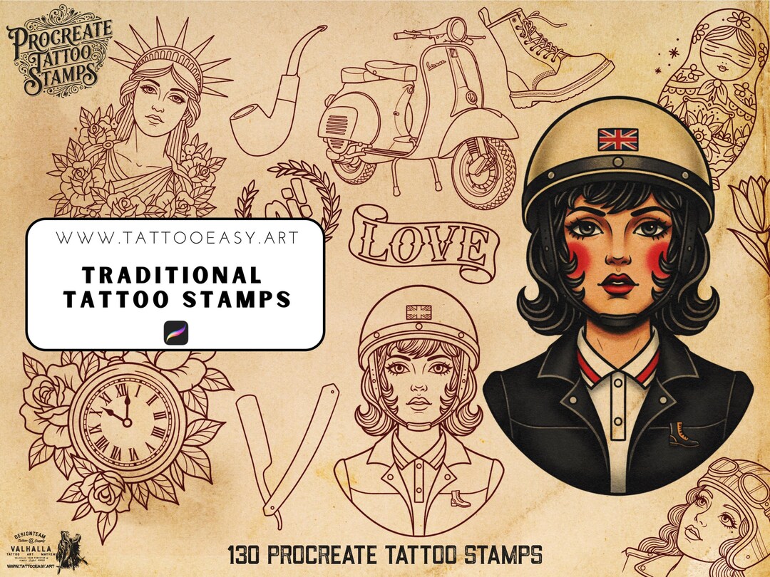 Traditional Tattoo Ideas – Procreate Stamps | Old School - Etsy Australia