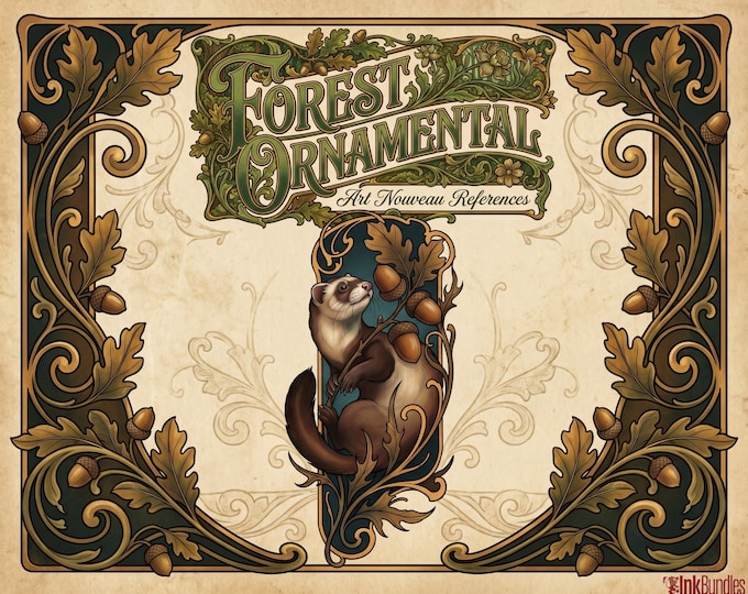 Art Nouveau Ornamental Forest Animals | Procreate| Custom Art | PDF book