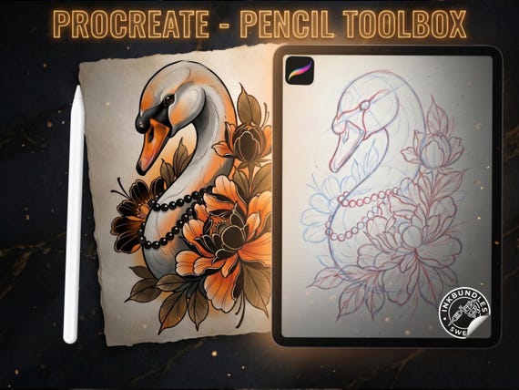 Procreate, The Pencil Toolbox, authentic custom built brushes for Procreate