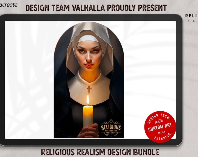 Religious B&g realism design bundle XL collection, custom designs for Procreate