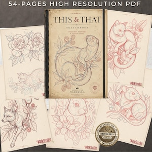 This & That, 54 pages tattoo sketchbook, custom art inspiration