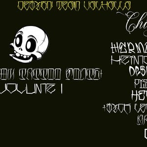 Tattoo font bundle, t-shirt / logo design, 10 Handmade fonts