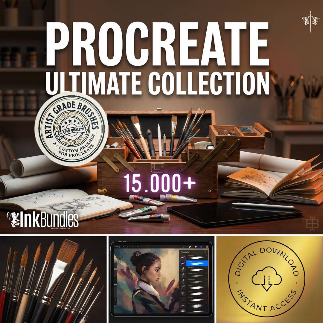 The ULTIMATE Procreate Brush Bundle 15,000+ Artist-grade Tools - Etsy