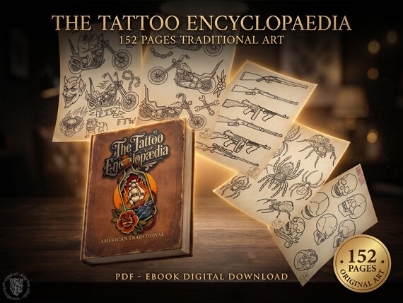 Tattoo Reference Book PDF, High-Res Flash Art, Digital Tattoo eBook, Traditional Neo Trad