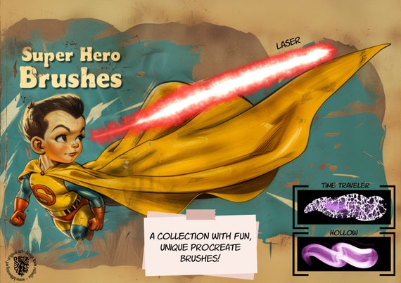 Super Hero Brushes, Custom brushes for Procreate