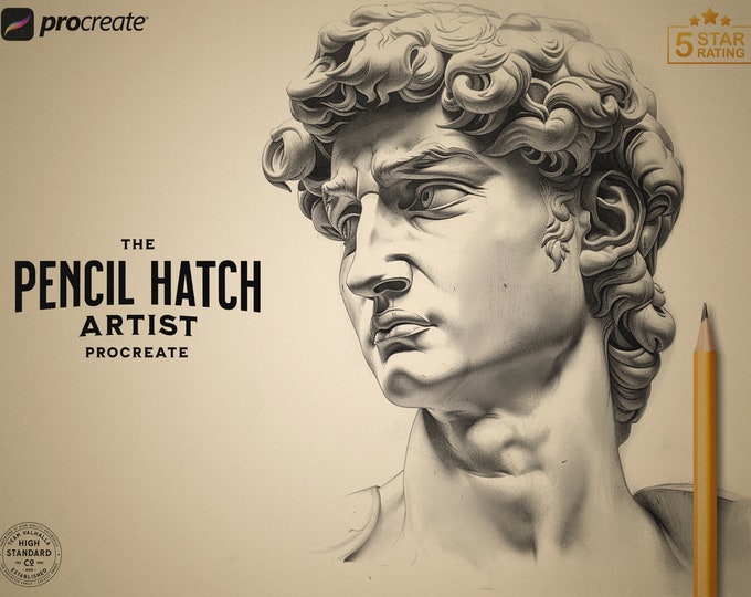 The Pencil Hatch Artist, custom brushes for Procreate