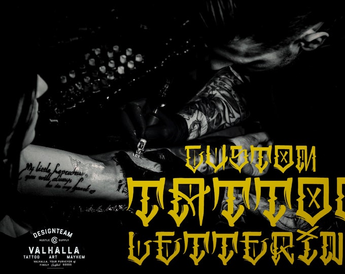 Valhalla custom tattoo fonts bundle