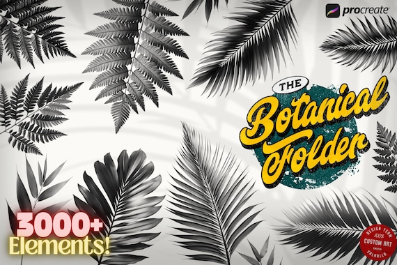 Botanical Art Bundle: 3000+ Procreate Brushes, PNG & SVG Files