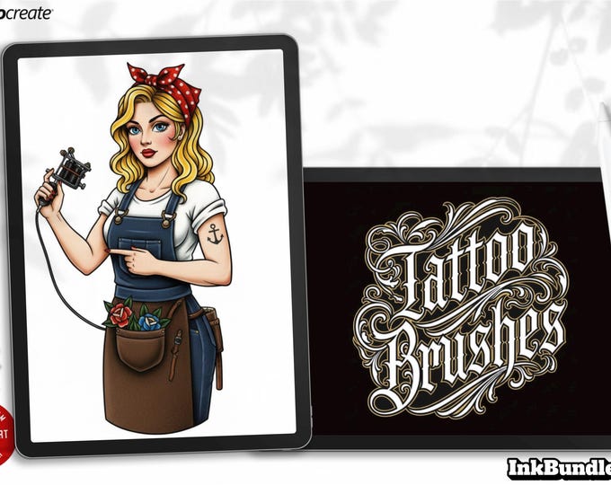 Procreate Tattoo Brush Set: 280+ Custom Brushes (Digital Download)