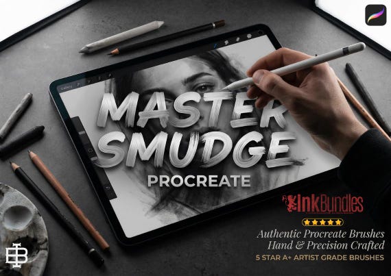 Procreate Smudge Brushes – 20 Blender, Watercolor & Texture Tools | Digital Painting, Ink Effects