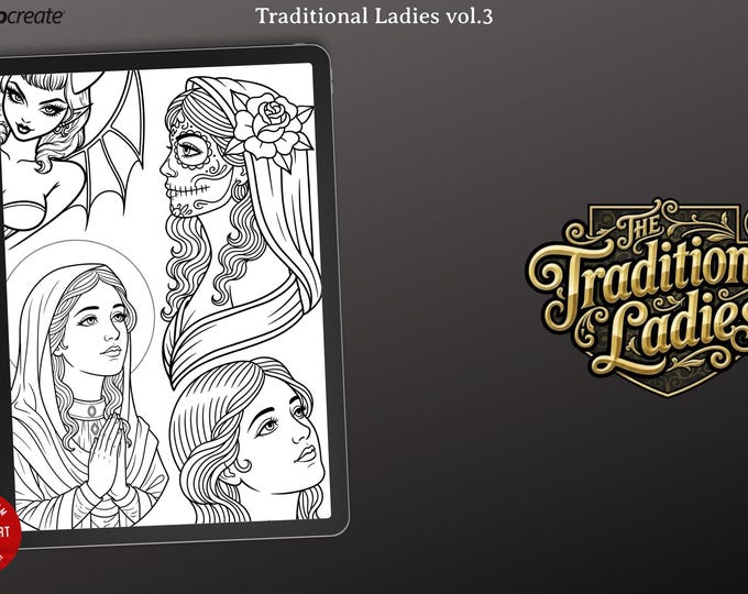 Traditional Tattoo ladies 3 – Old School Clipart, lady templates