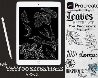 100+ leaves reference, botanical  stamps ;tattoo essentials; build your own bush kit for Procreate