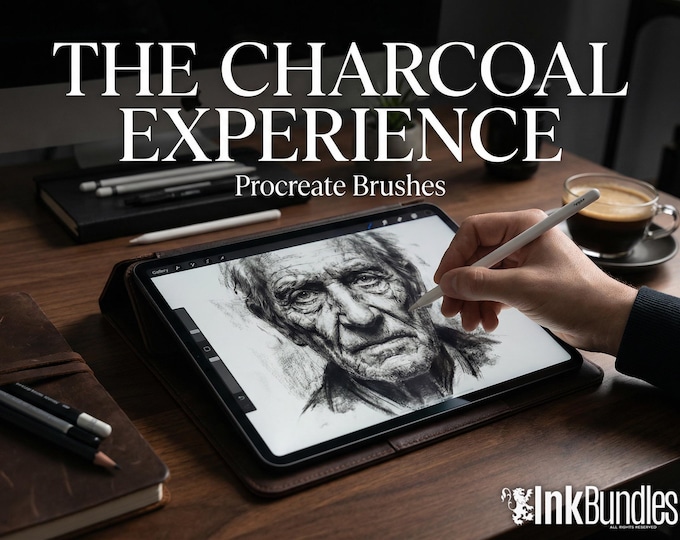 The charcoal experience, custom brushes for Procreate