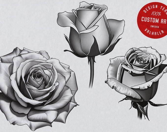 Roses Vol.2, Tattoo builder, Design team Valhalla sweden, 40 unique designs