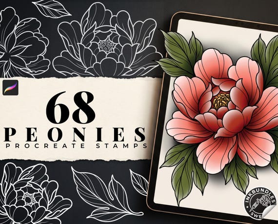 Peonies, flower reference bundle