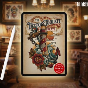 Procreate Tattoo Art Toolkit: 1000+ Custom Stamps & Brushes (Digital Download)