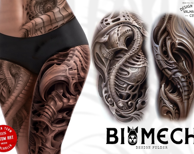Procreate / Biomech vol.2 designs & brushes, 100% custom art, 150+ designs and extras!