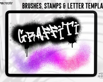 Graffiti • hand drawn letters & custom brushes for Procreate
