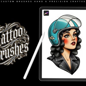 160 custom built Tattoo Brushes for Procreate, Dtv Sweden