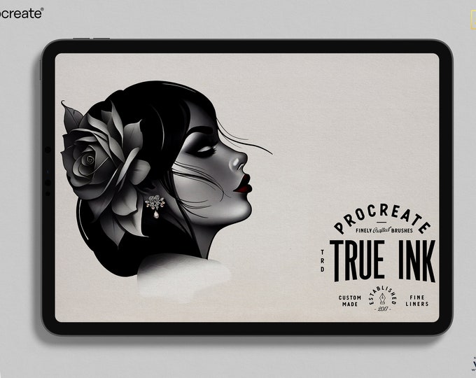 True Ink, micron fine liners, professional ink liners & extras, custom brushes for Procreate