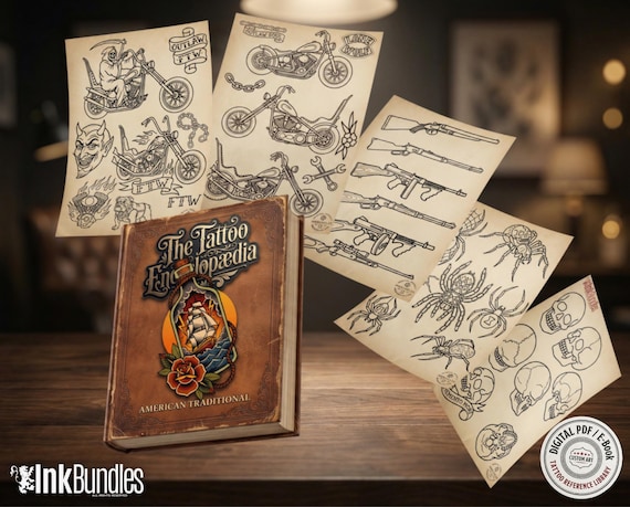 Tattoo Reference Book PDF, High-Res Flash Art, Digital Tattoo eBook, Traditional Neo Trad