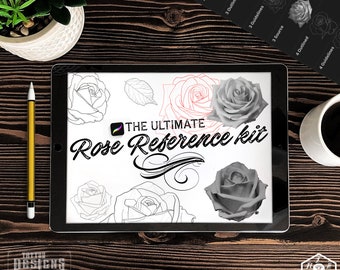 Realistic roses, references for procreate  - The rose kit  80+ stamps