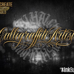 CaliGraffiti-bokstäverkit för Procreate: 300+ anpassade bokstäver, 40 penslar (PDF-guide ingår)