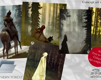 Northern forest ~ background design, inspiration  pdf / ebook
