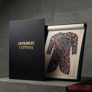 Japanese Tattoo Artist, Flash design kit (Digital Download) Procreate bundle, stencil art