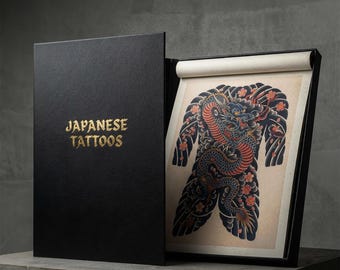 Japanese Tattoo Artist, Watercolor & Flash design kit (Digital Download) Procreate bundle, Washi + Art