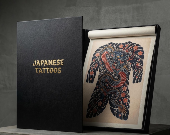 Japanese Tattoo Artist, Flash design kit (Digital Download) Procreate bundle, stencil art