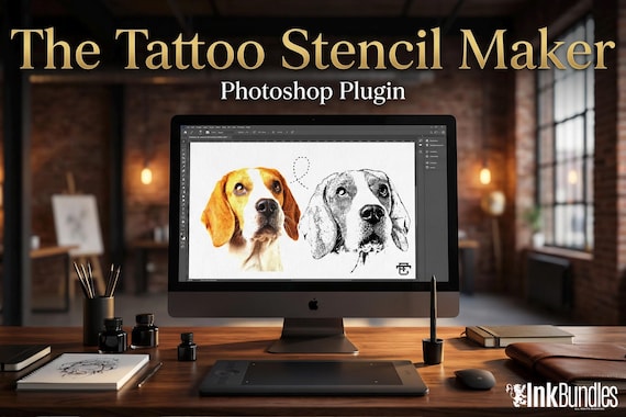 The Tattoo stencil maker // create stencils ( or vector art) in minutes, made for Photoshop