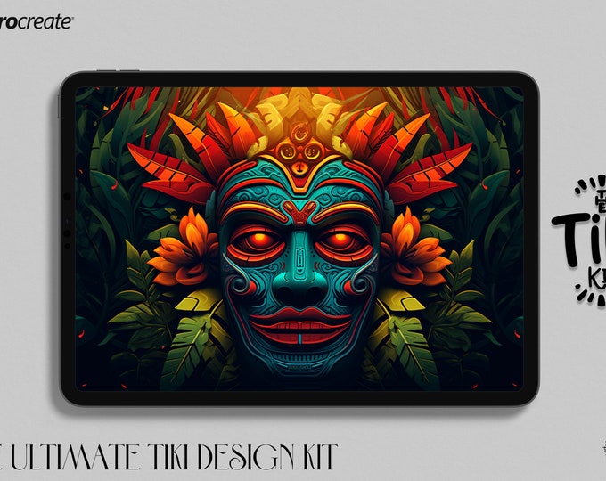 The Tiki builder for procreate, tattoo construction kit XL