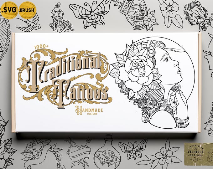 Procreate / 1000+ hand drawn Tattoo ideas, custom made, Procreate Tattoo Art, Tattoo flash, Tattoo references, procreate stamp brushes