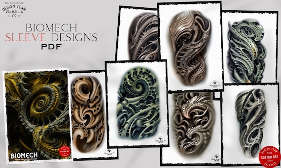 Tattoo E-Books collection (Pdf) Biomech Tattoo Sleeves, 54 unique designs