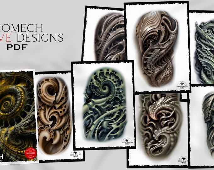 Tattoo E-Books collection (Pdf) Biomech Tattoo Sleeves, 54 unique designs