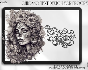 The ”chicano” lettering kit, references for Procreate