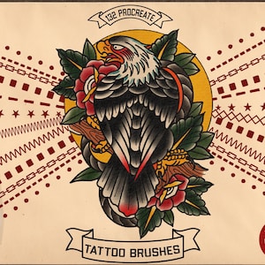 Procreate - Tattoo Brushes, custom built brush bundle for Procreate, 135+ brushes, all you need brush bundle for Procreate