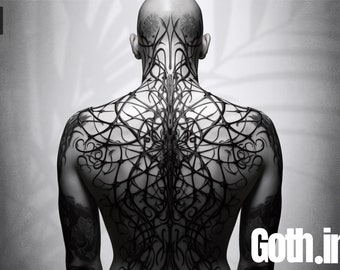 Goth Ink - Dark tattoo calligraphy art, unique design bundle for artists, over 100 designs for Procreate
