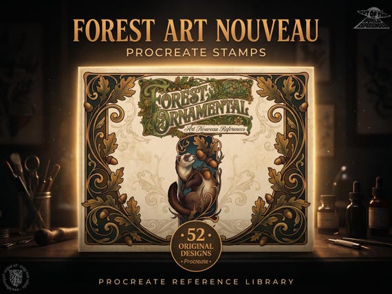 Art Nouveau Ornamental Forest Animals | Procreate| Custom Art | PDF book