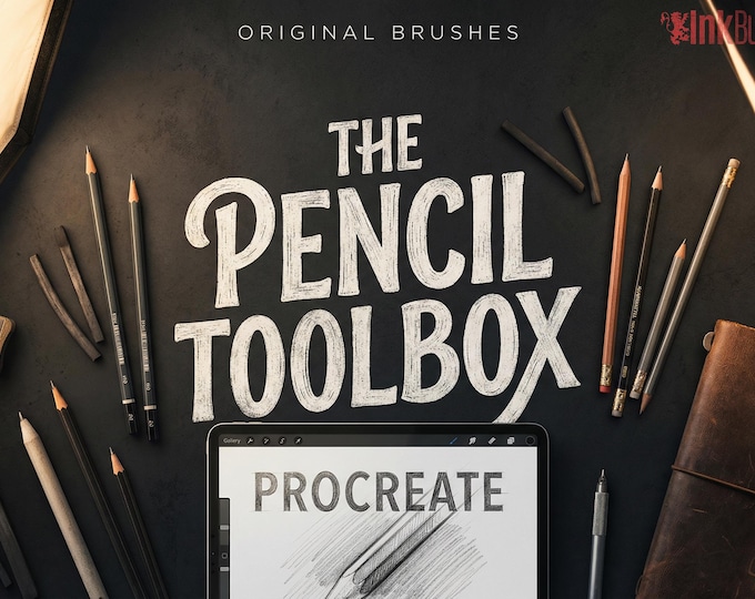 Procreate, The Pencil Toolbox, authentic custom built brushes for Procreate