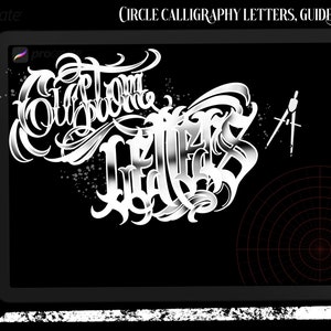 Procréez des lettres faites à la main personnalisées / Fond Noir, un art inspiré du tatouage de calligramme et de nombreux extras!