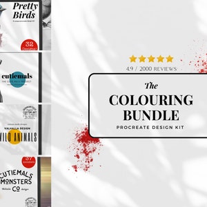 Coloring / inspiration bundle 4 in 1, references for Procreate