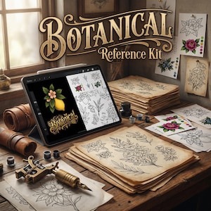 Botanical ~ creative coloring - custom art, digital download for Procreate