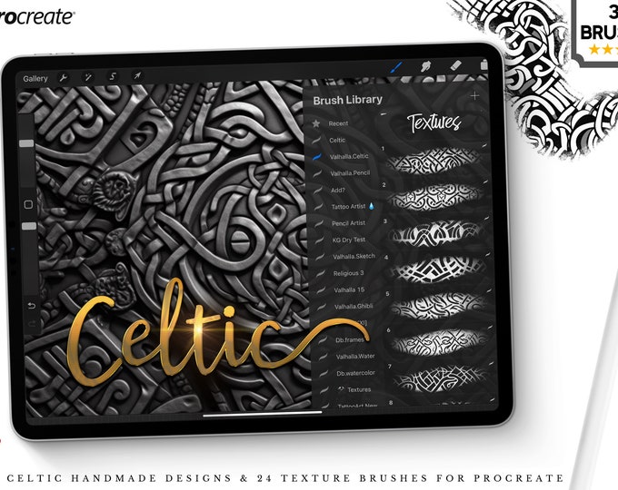 Deco / celtic brushes ~ Texturemania ~ textures for Procreate