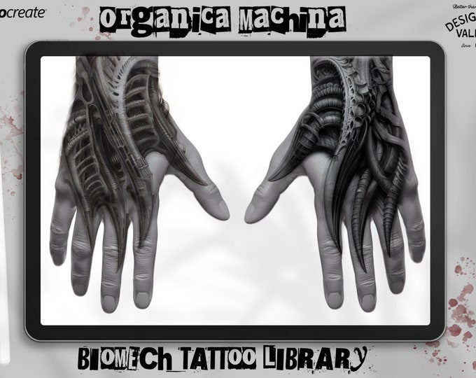 Organica Machina ~ Custom art for Procreate XL collection Biomech references