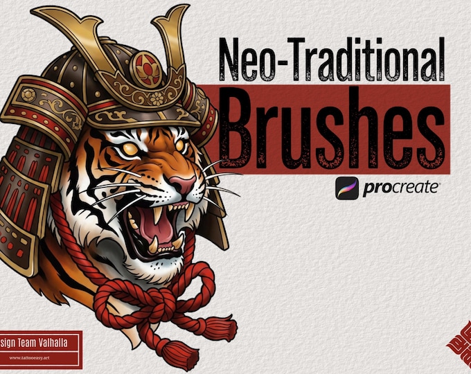 Procreate Neo-Traditional Paint Brushes: Custom made (Digital Download)